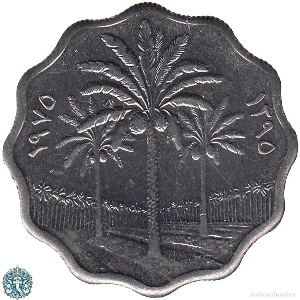 Monedas antiguas de Asia: IRAQ 10 Fils AH1395 ١٣٩٥ 1975 ١٩٧٥ KM#125a IRAK
