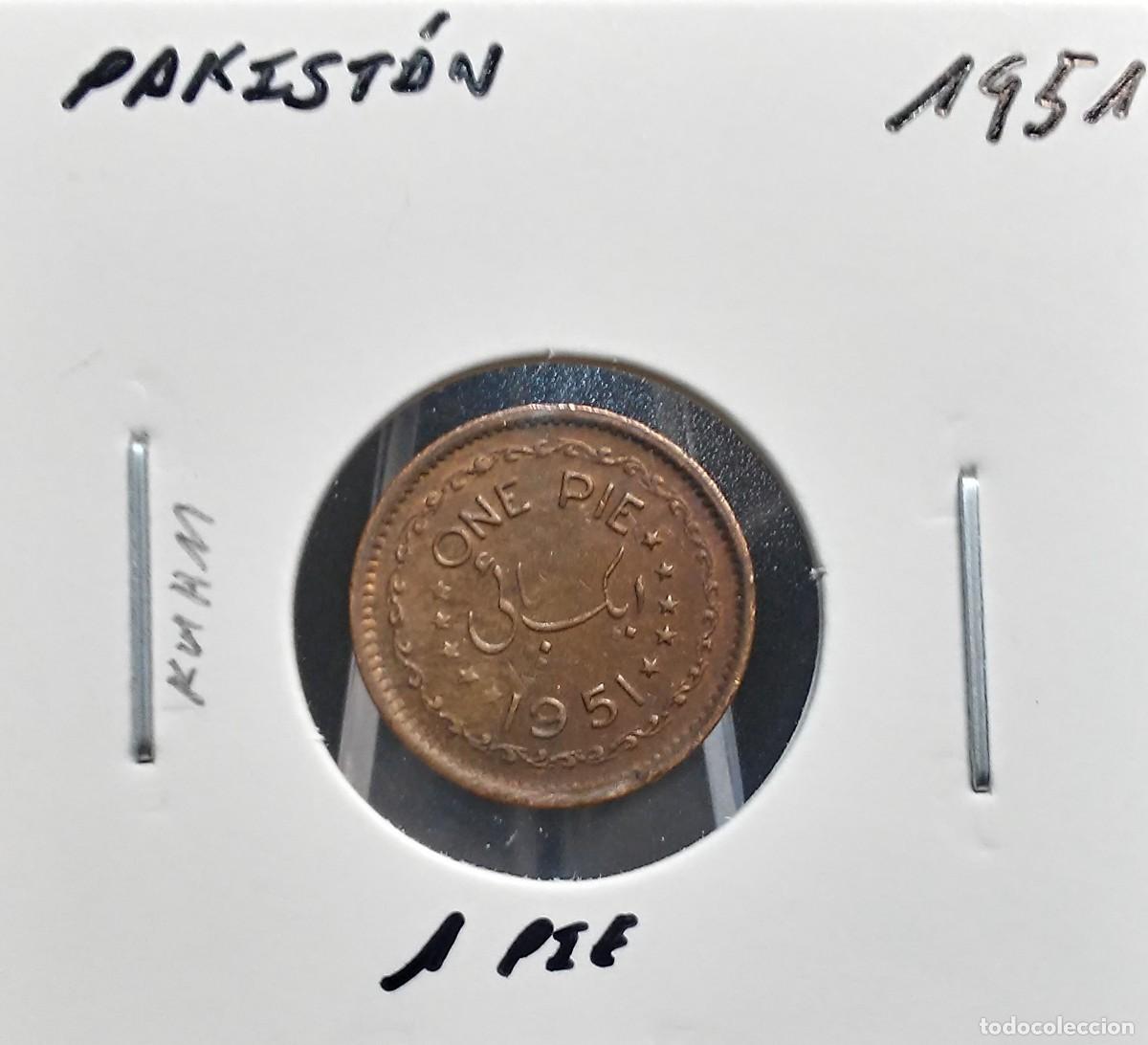 Monedas antiguas de Asia: PAKIST&Aacute;N 1 PIE 1951 KM#11 MBC+.