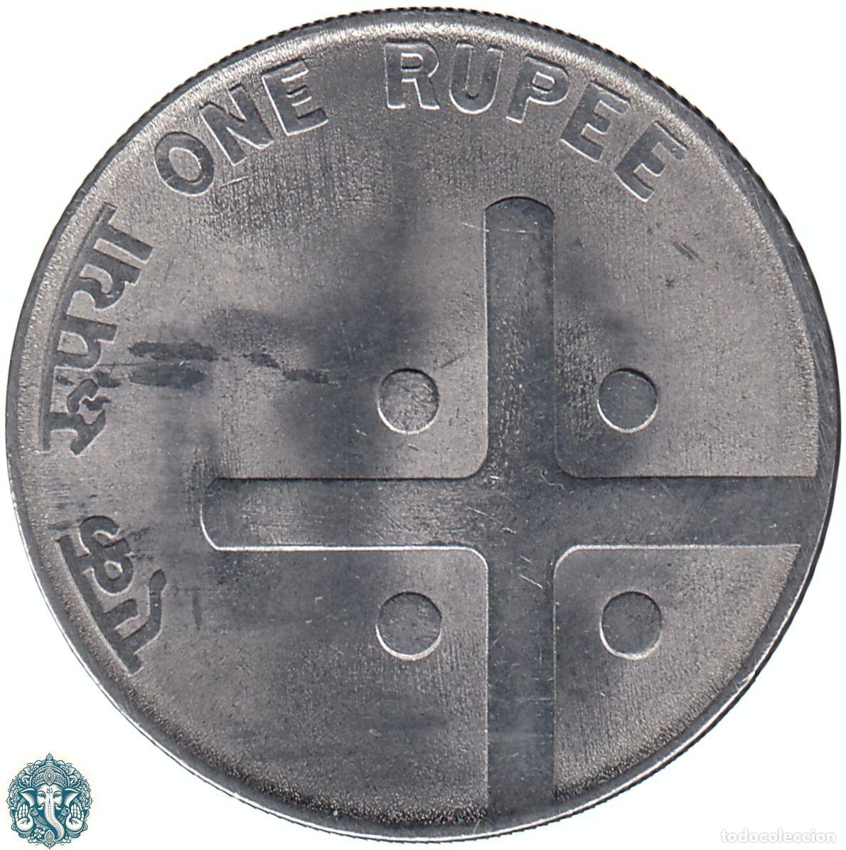 Monedas antiguas de Asia: INDIA 1 Rupia 2005 Ceca Calcuta Unidad en la diversidad KM#322