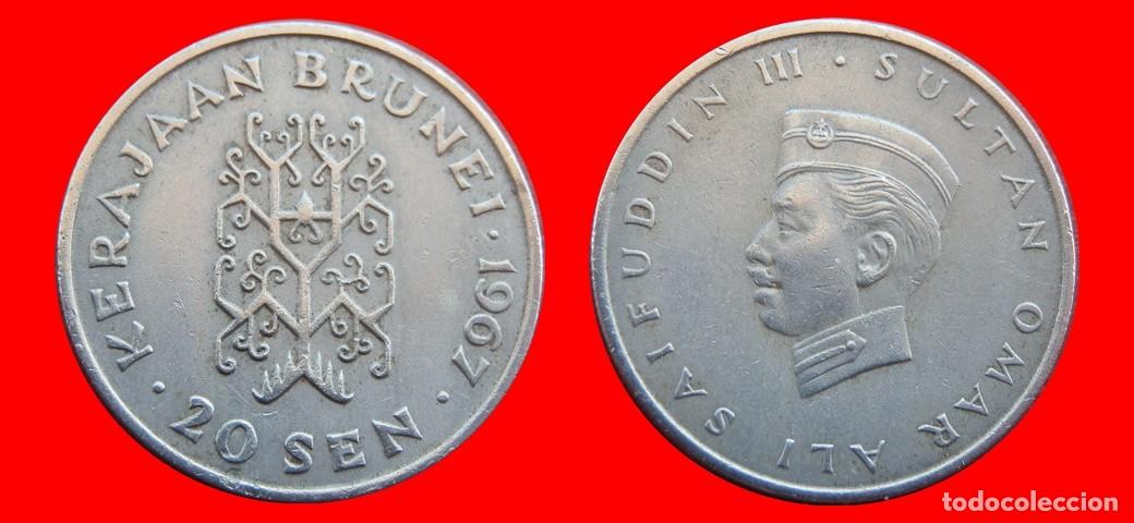 Monedas antiguas de Asia: 20 SEN 1967 BRUNEI-150339