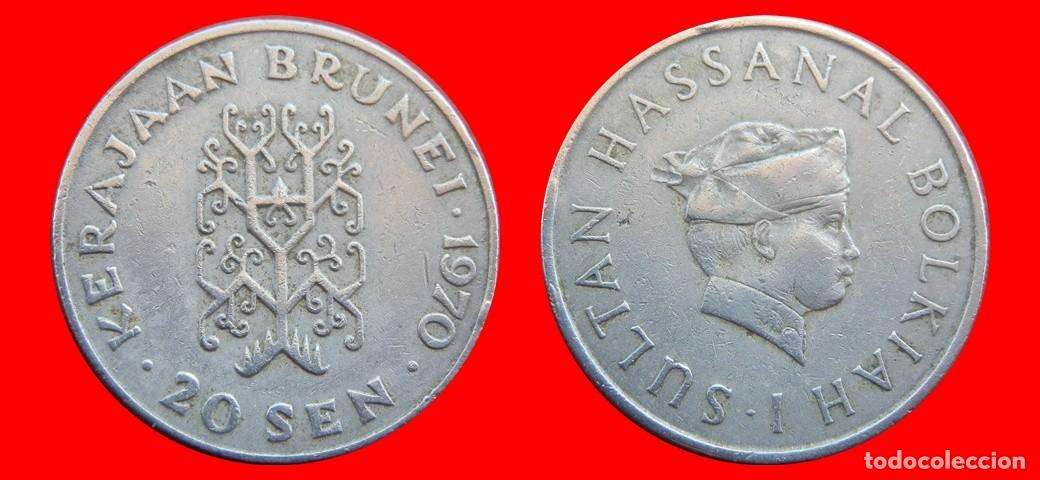 Monedas antiguas de Asia: 20 SEN 1970 BRUNEI-150340