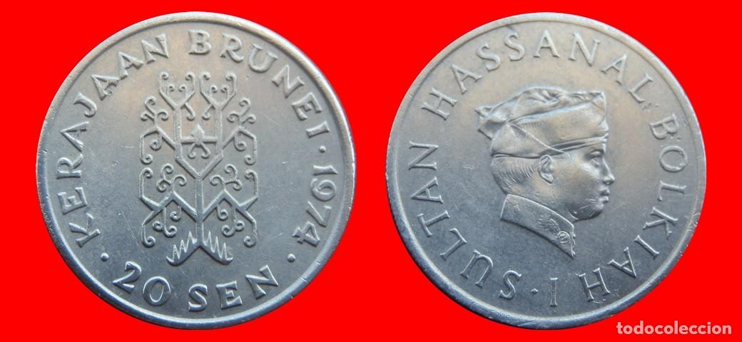 Monedas antiguas de Asia: 20 SEN 1974 BRUNEI-150342