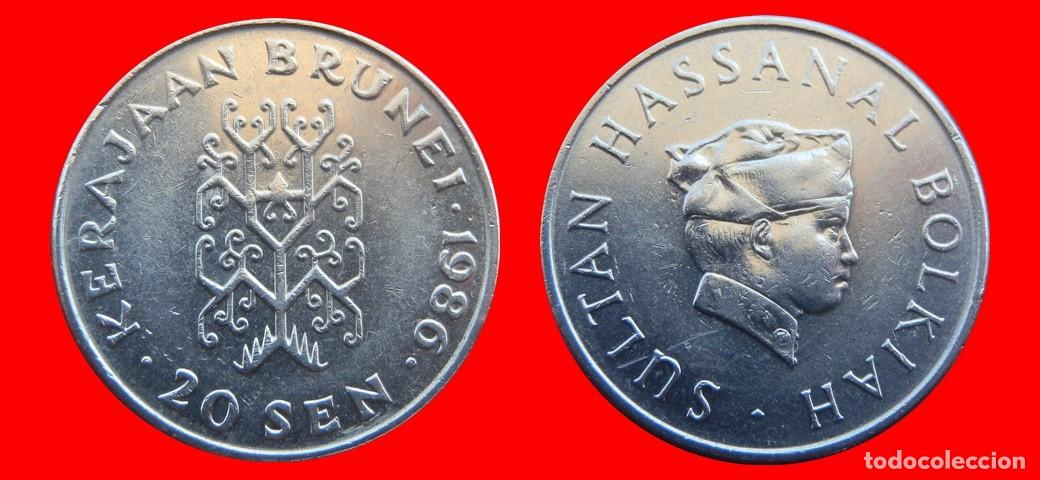 Monedas antiguas de Asia: 20 SEN 1986 BRUNEI-150346