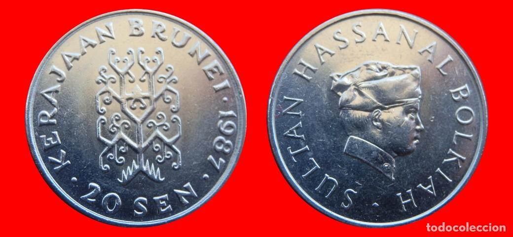 Monedas antiguas de Asia: 20 SEN 1987 BRUNEI-150347