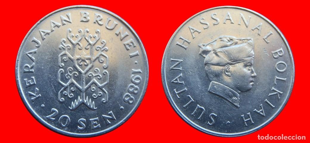 Monedas antiguas de Asia: 20 SEN 1988 BRUNEI-150348