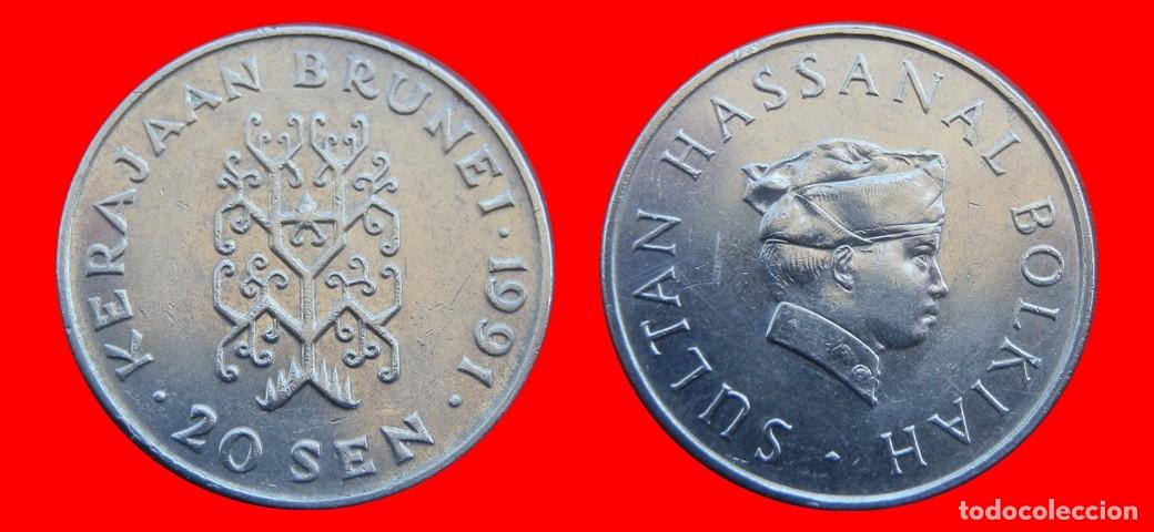 Monedas antiguas de Asia: 20 SEN 1991 BRUNEI-150349