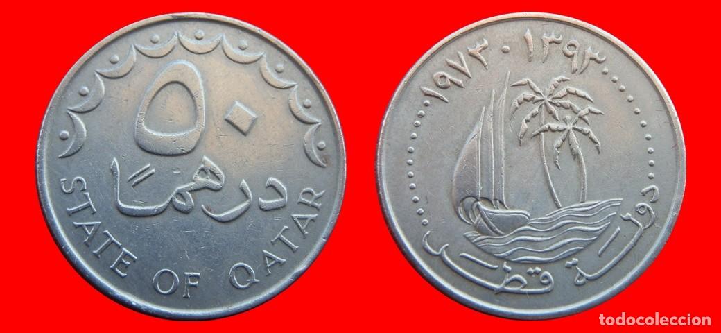 Monedas antiguas de Asia: 50 DIRHAMS 1973 QATAR-150354