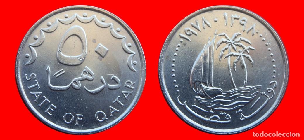 Monedas antiguas de Asia: 50 DIRHAMS 1978 QATAR-150355