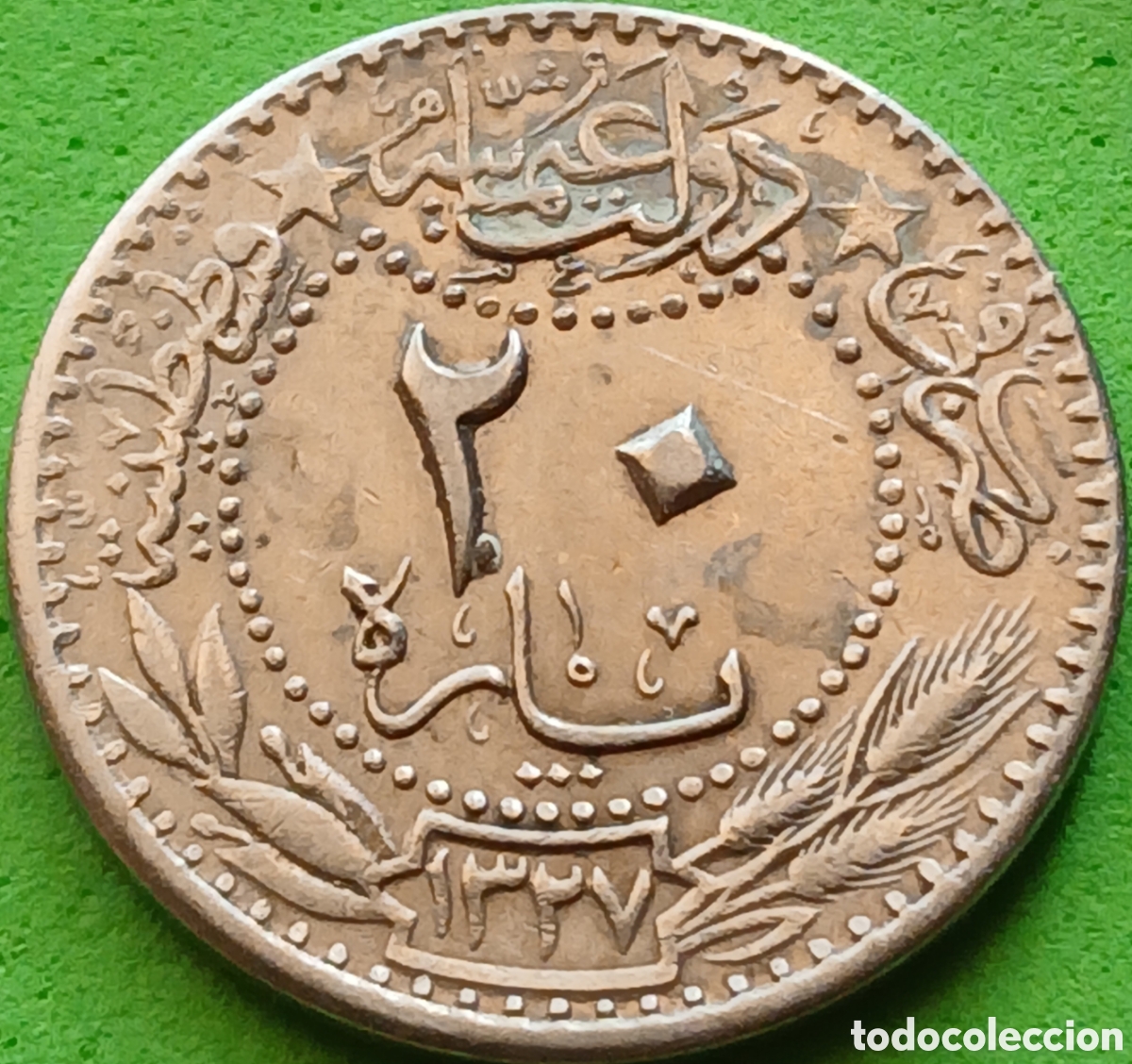 Alte M&uuml;nzen aus Asien: Imperio Otomano 20 para 1909 km#761