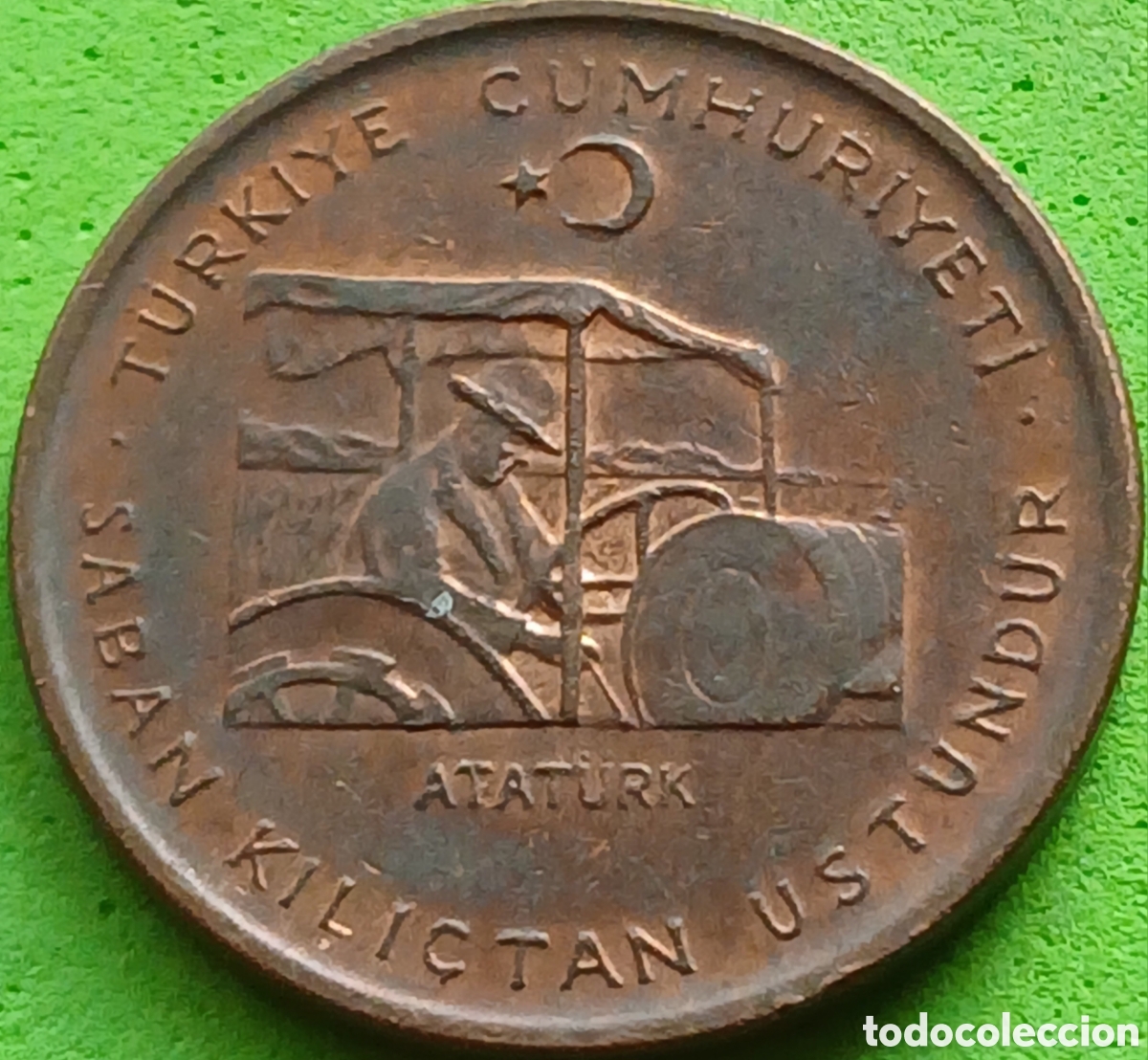 Monnaies anciennes d'Asie: Turqu&iacute;a 10 kurus 1971 km#898.1 FAO