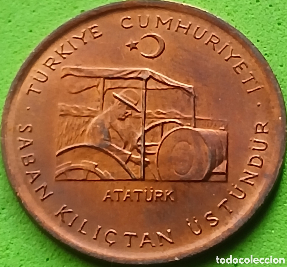 Monnaies anciennes d'Asie: Turqu&iacute;a 10 kurus 1974 km#898.2 FAO