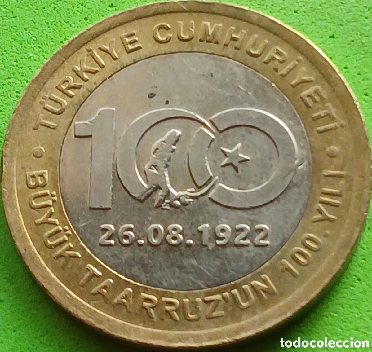 Monedas antiguas de Asia: Turqu&iacute;a 1 lira 2022 UC#422 La Gran Ofensiva