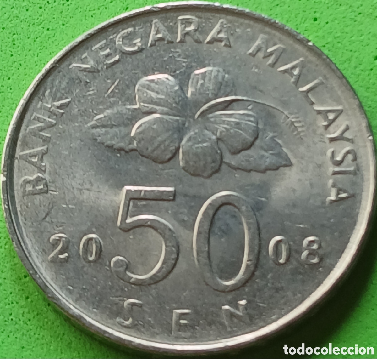 Alte M&uuml;nzen aus Asien: Malasia 50 sen 2008 km#53
