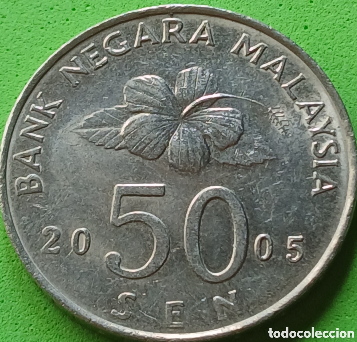 Alte M&uuml;nzen aus Asien: Malasia 50 sen 2005 km#53