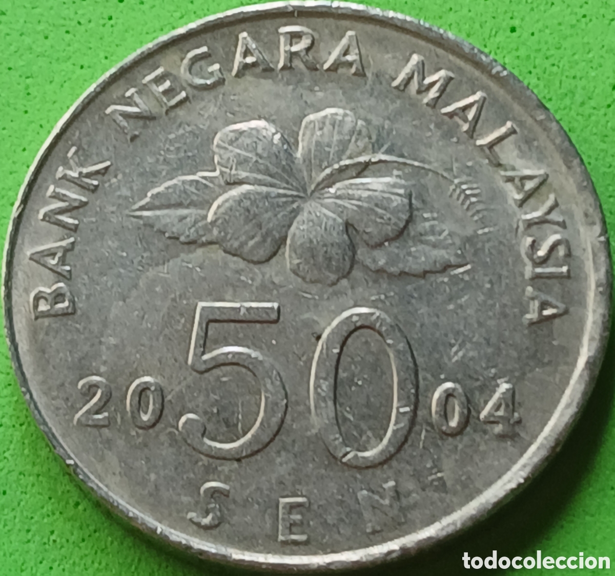 Alte M&uuml;nzen aus Asien: Malasia 50 sen 2004 km#53