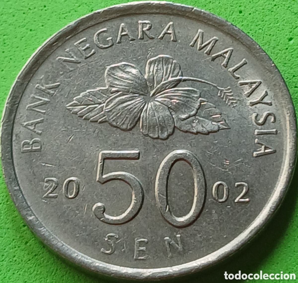 Alte M&uuml;nzen aus Asien: Malasia 50 sen 2002 km#53