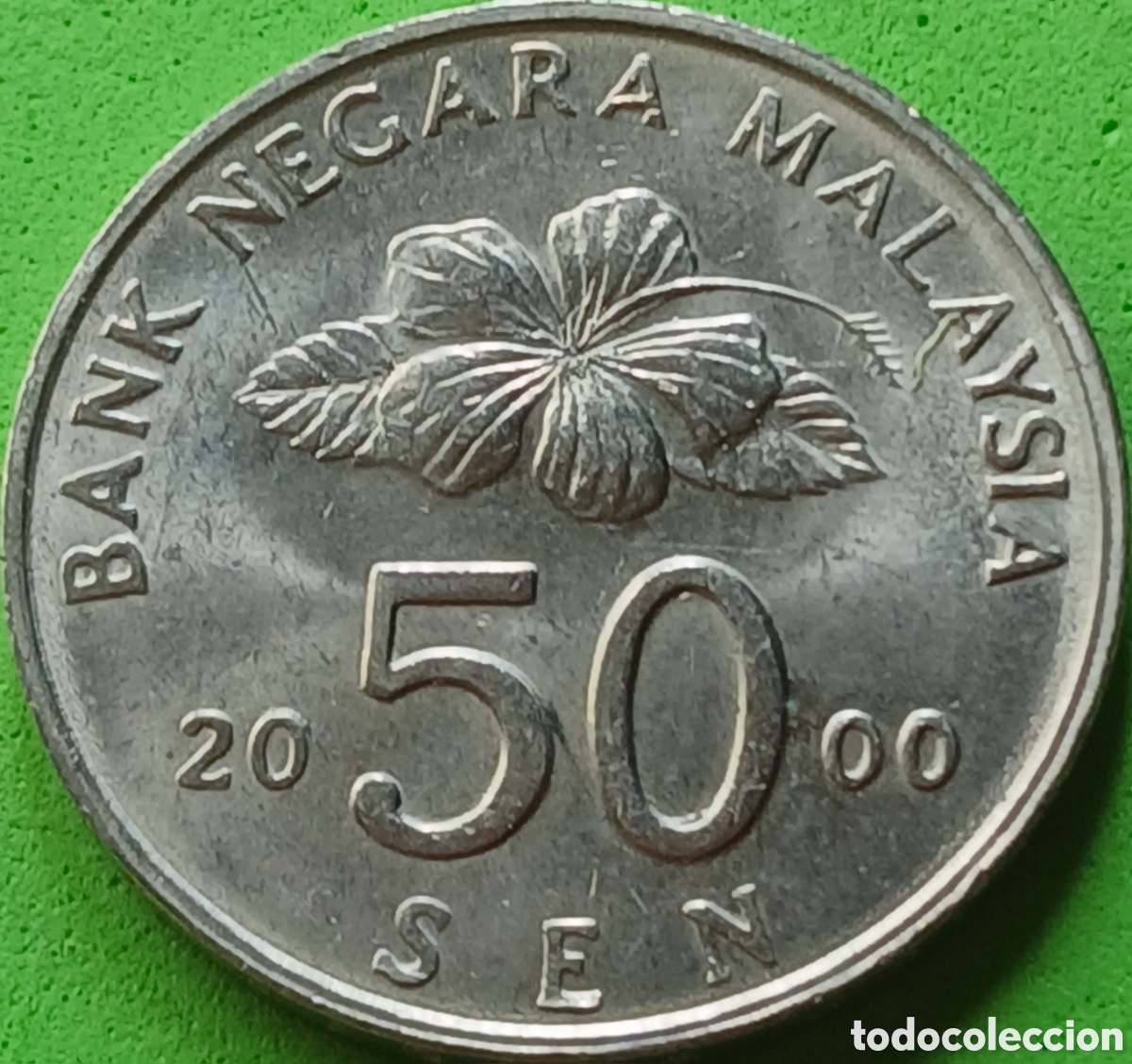 Moedas antigas da &Aacute;sia: Malasia 50 sen 2000 km#53