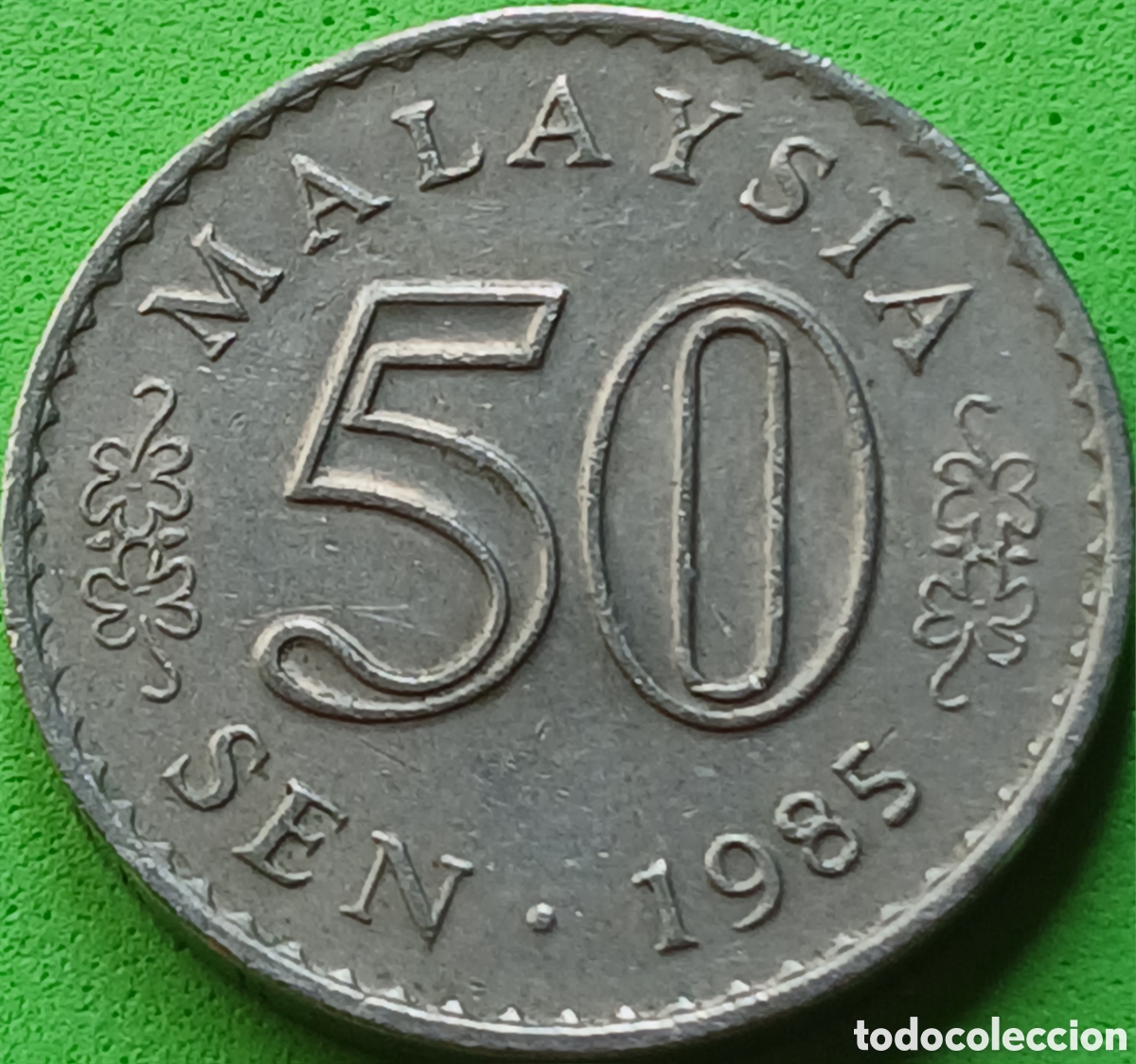 Monedas antiguas de Asia: Malasia 50 sen 1985 km#5 ESCASA!