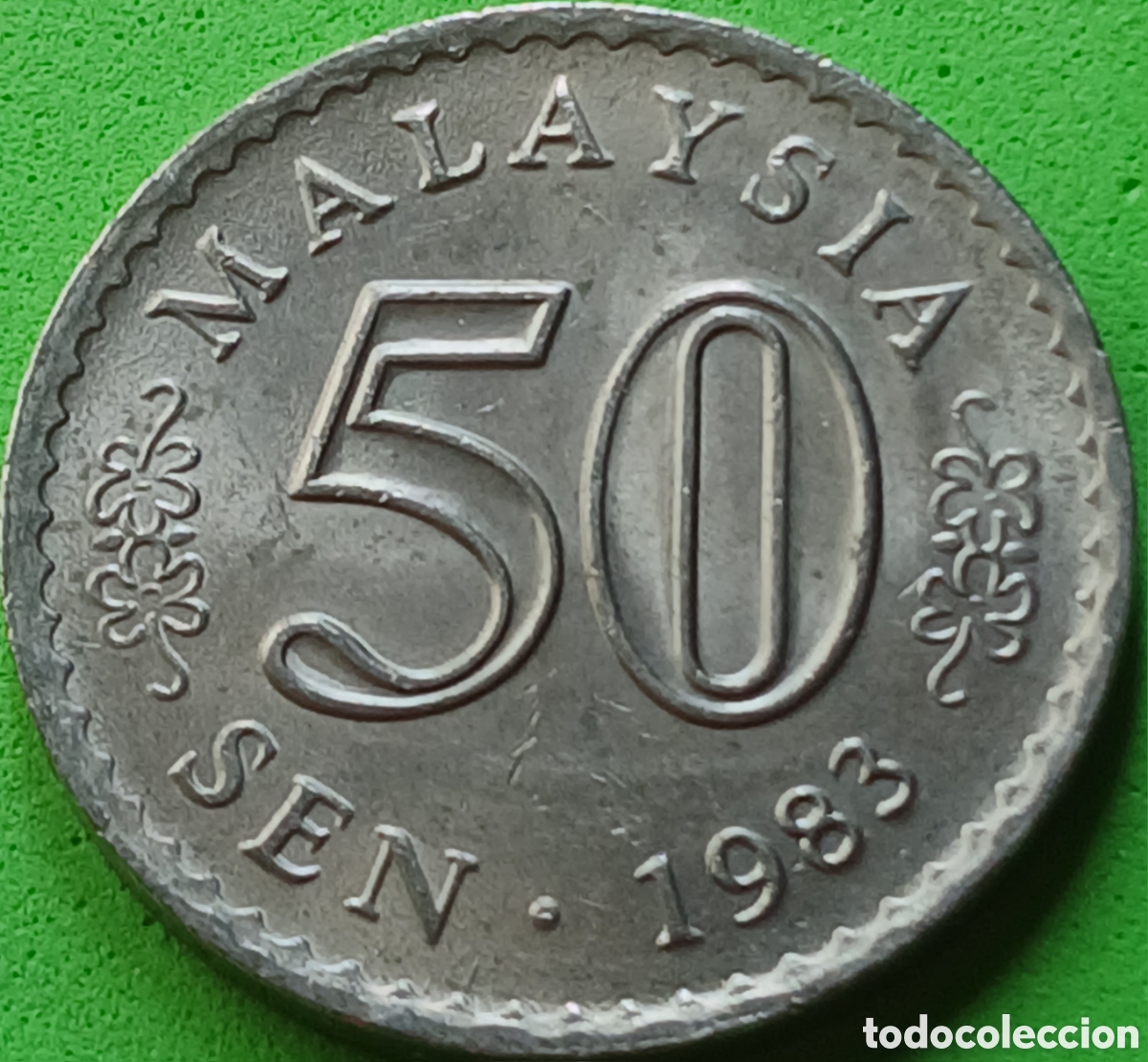 Monedas antiguas de Asia: Malasia 50 sen 1983 km#5 poco com&uacute;n