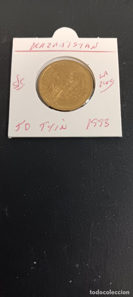 Monedas antiguas de Asia: KAZAJISTAN 50 TYIN 1993 S/C KM=5(LAT&Oacute;N-ZINC)
