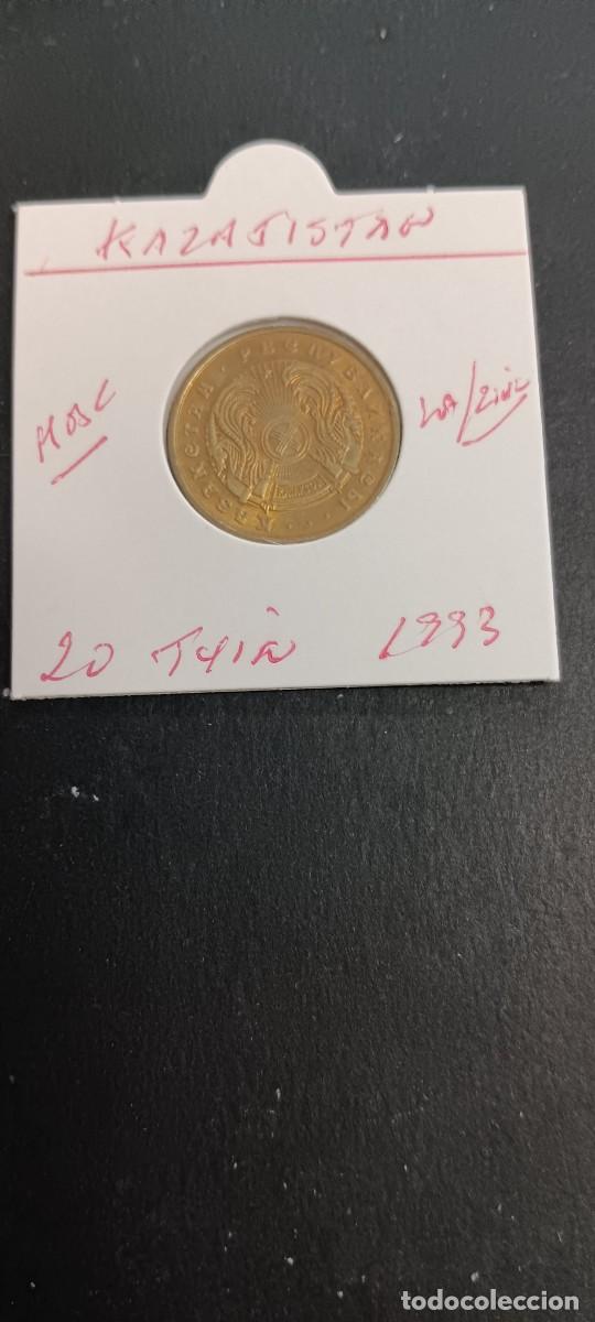 Monedas antiguas de Asia: KAZAJISTAN 20 TYIN 1993 MBC KM=4(LAT&Oacute;N-ZINC)