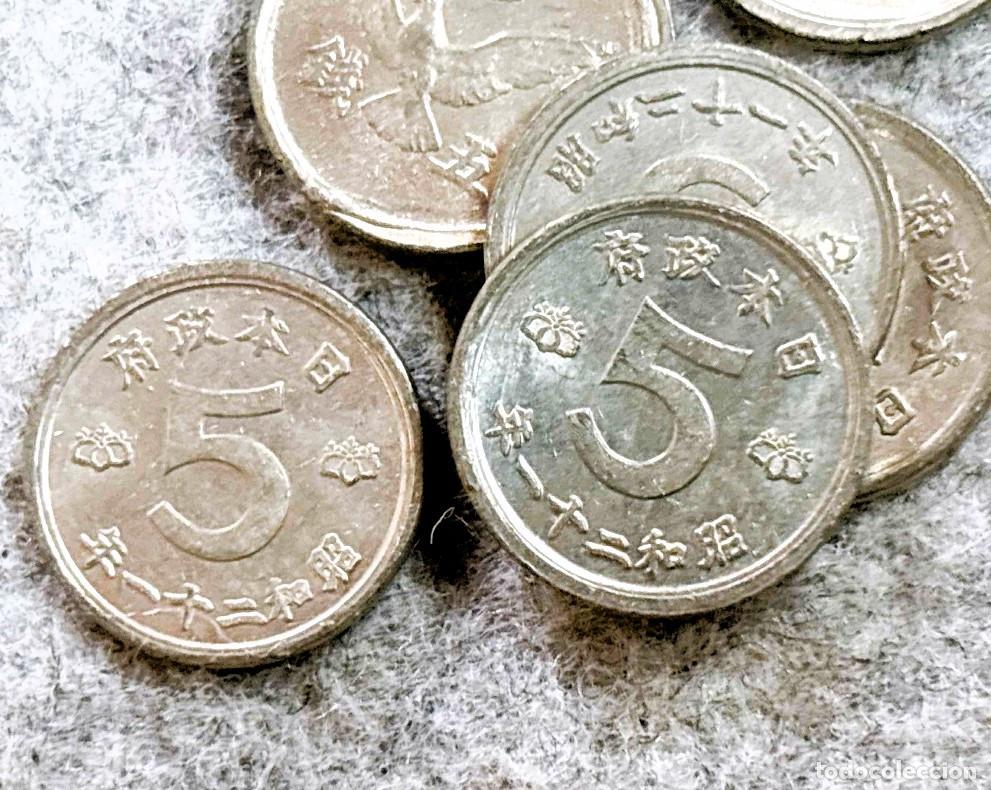Monedas antiguas de Asia: Jap&oacute;n 1 x 5 sen, 21 (1946) Hirohito (Showa) Sin Circular Lote 1928