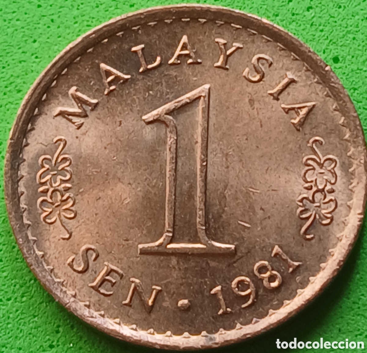 Monedas antiguas de Asia: Malasia 1 sen 1981 km#1a magn&eacute;tica