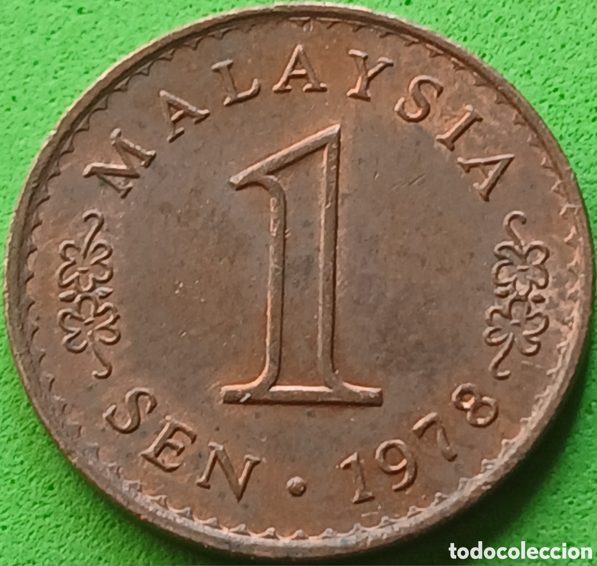 Monedas antiguas de Asia: Malasia 1 sen 1978 km#1a magn&eacute;tica