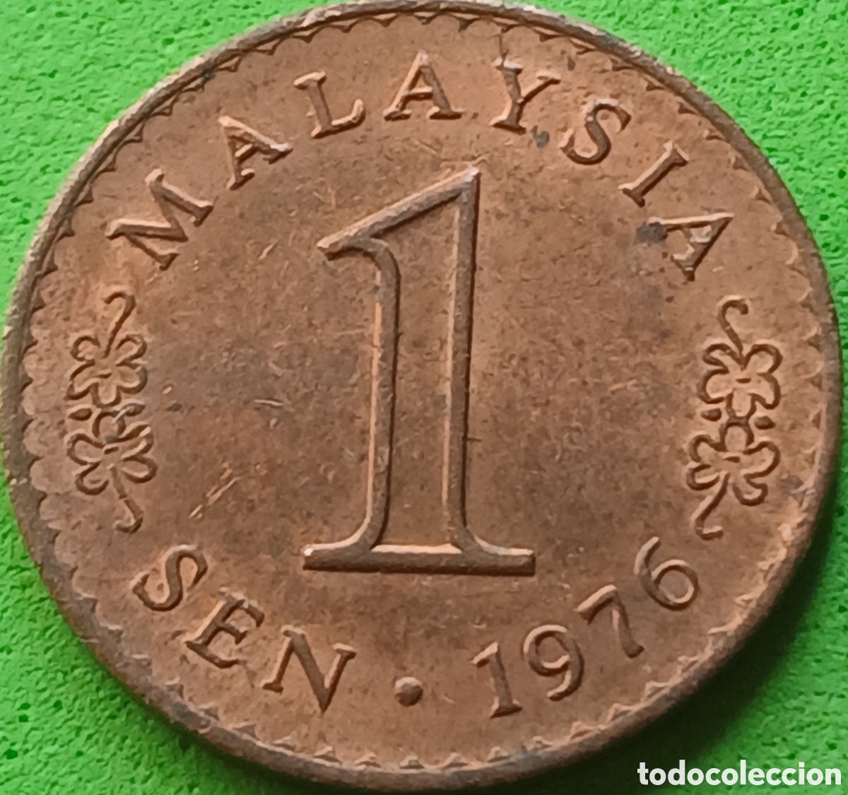 Monedas antiguas de Asia: Malasia 1 sen 1976 km#1a magn&eacute;tica