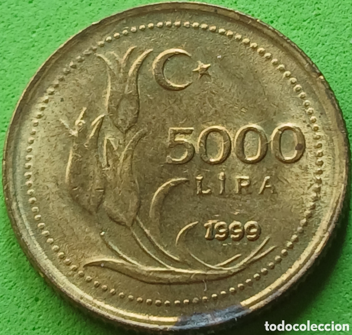 Monedas antiguas de Asia: Turqu&iacute;a 5000 liras 1999 km#1029.2