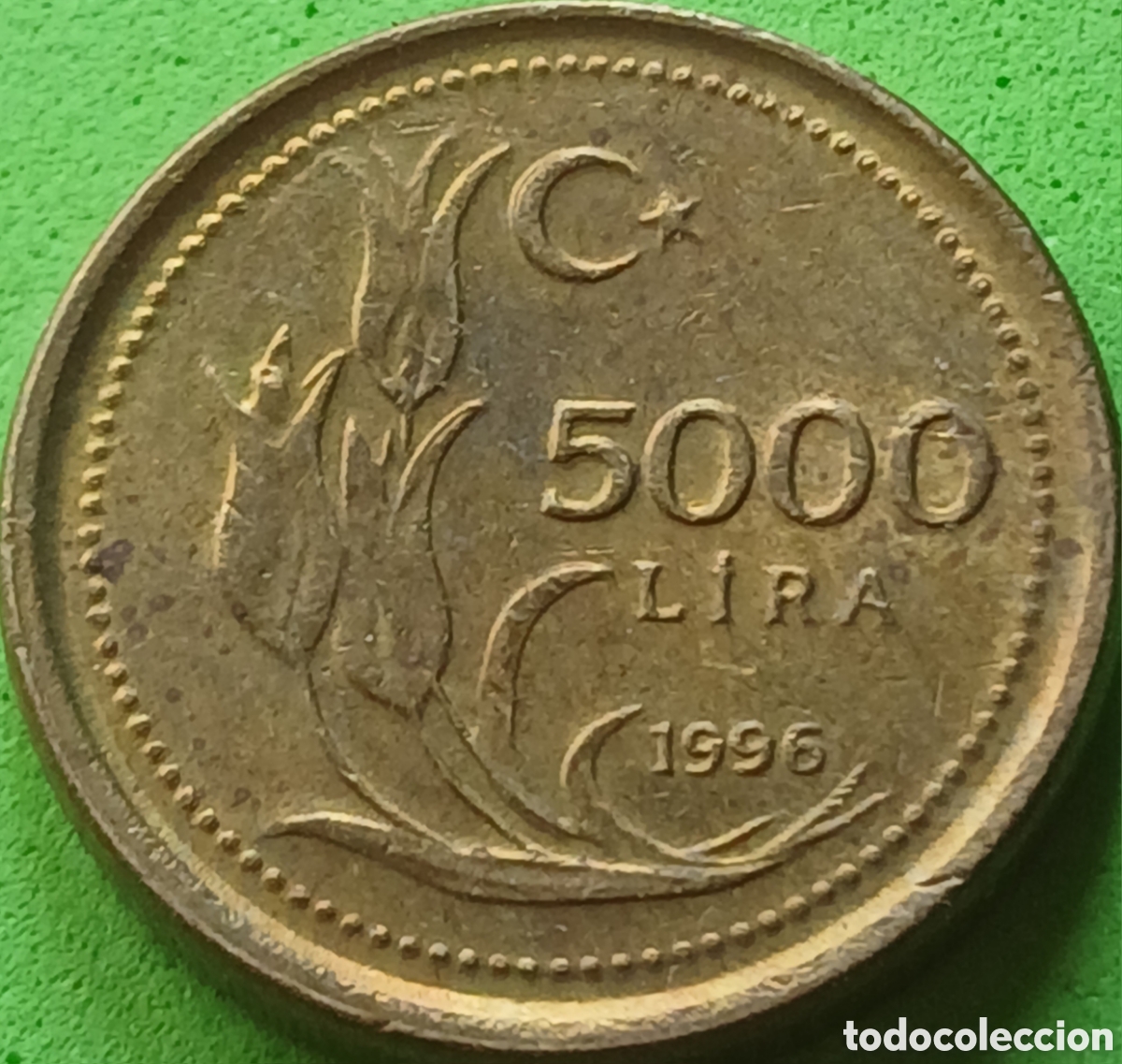 Monedas antiguas de Asia: Turqu&iacute;a 5000 liras 1996 km#1029.1