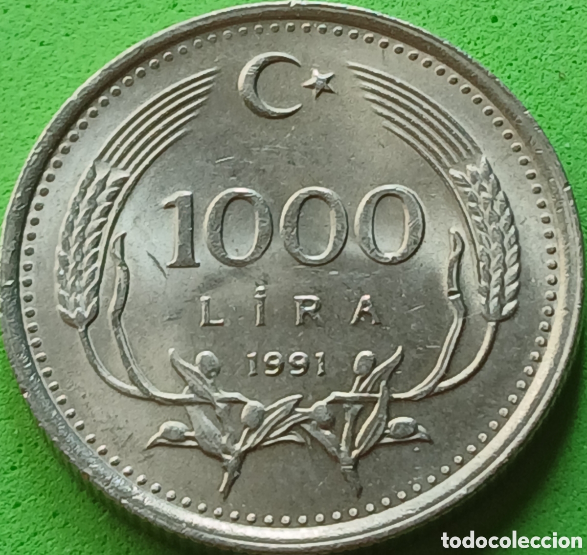 Monedas antiguas de Asia: Turqu&iacute;a 1000 liras 1991 km#997