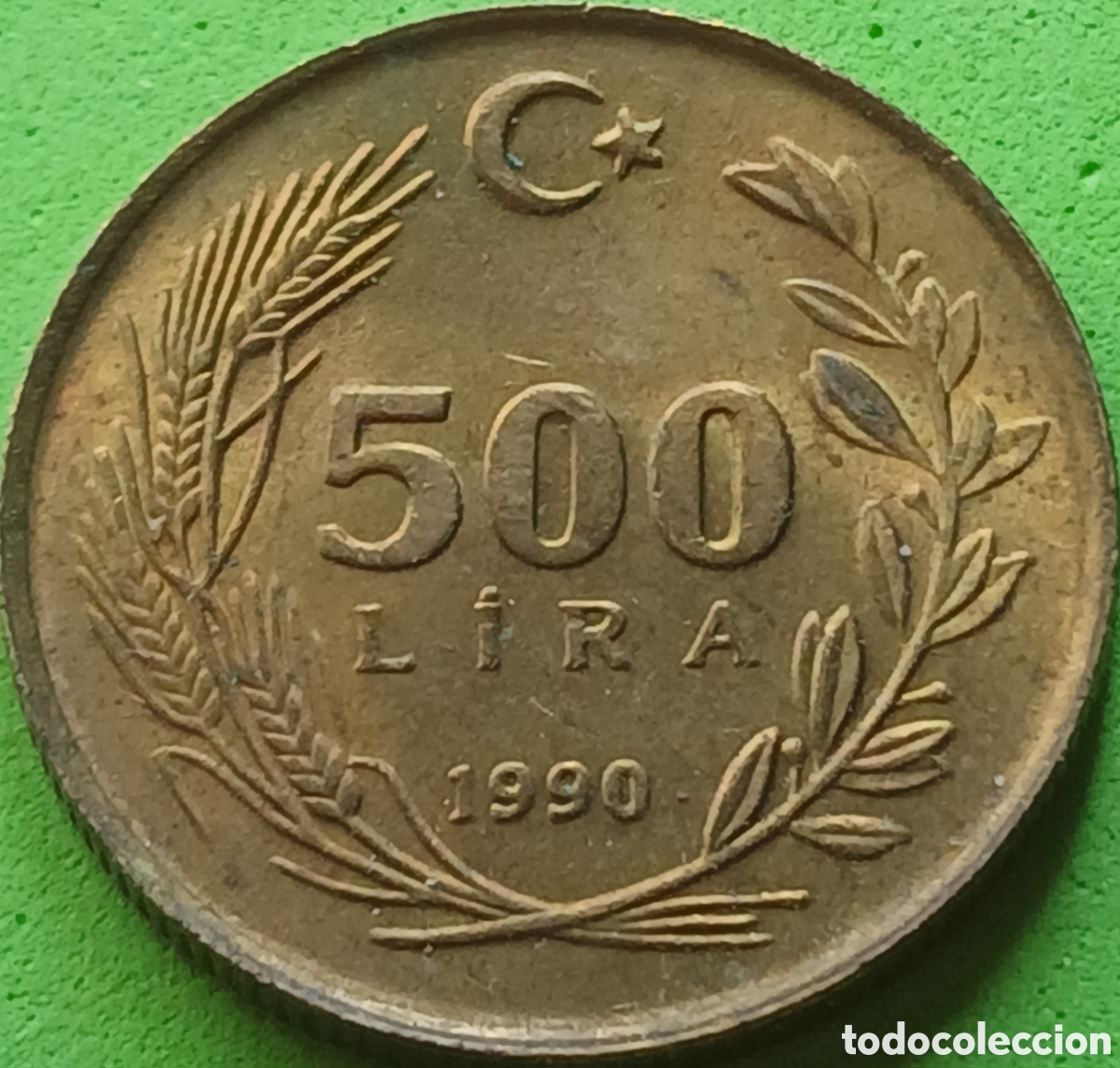 Monedas antiguas de Asia: Turqu&iacute;a 500 liras 1990 km#989