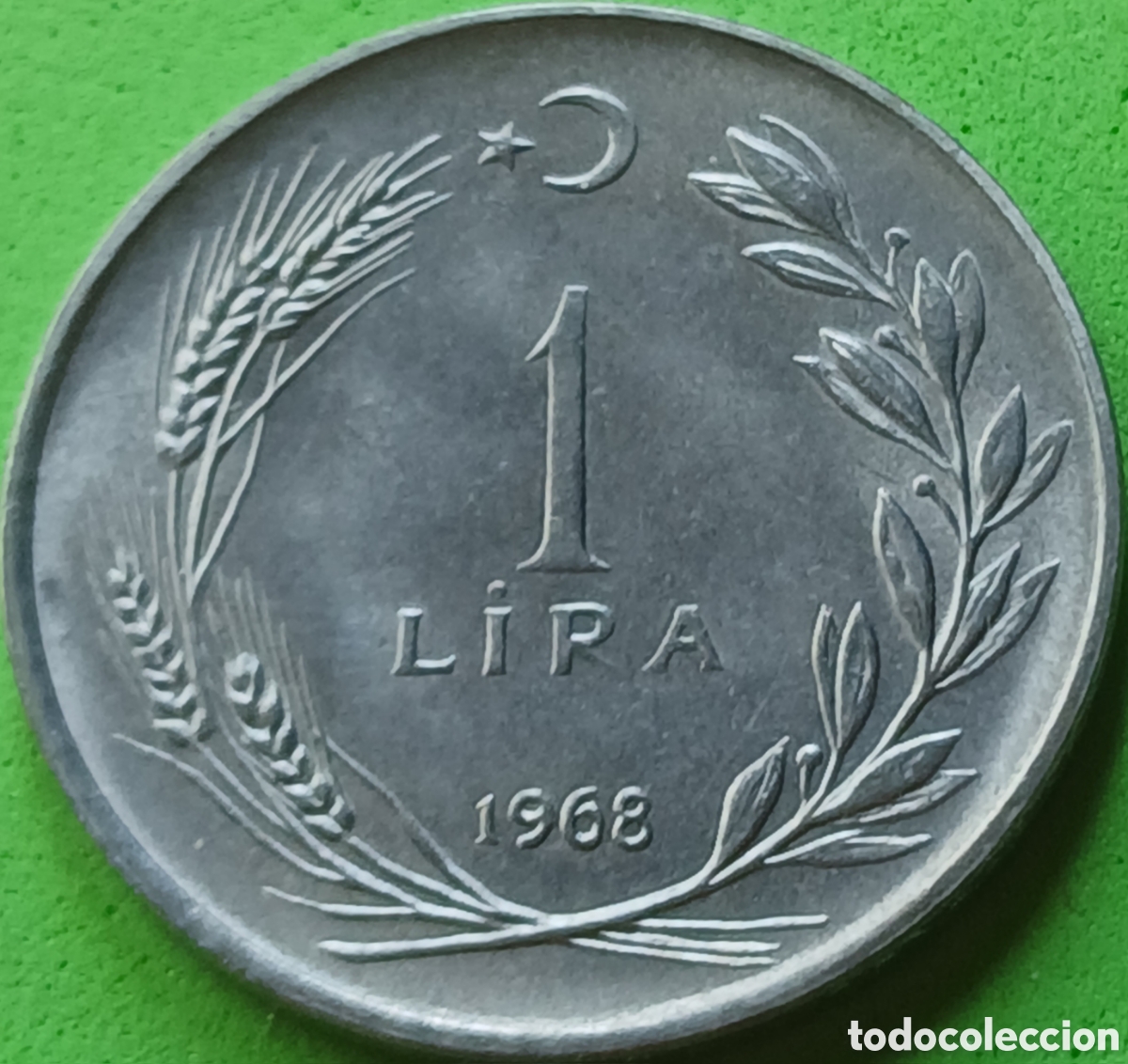 Monedas antiguas de Asia: Turqu&iacute;a 1 lira 1968 km#889a.2