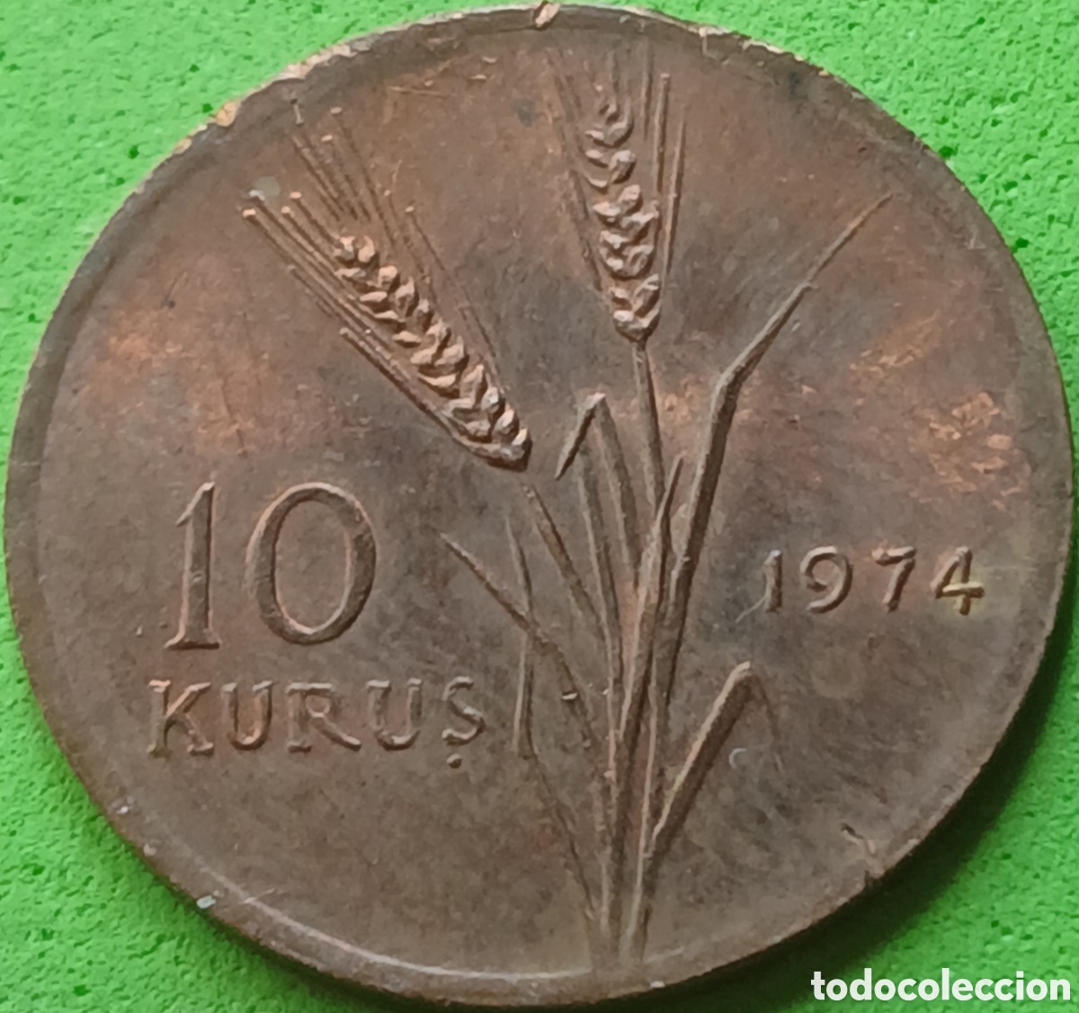 Monedas antiguas de Asia: Turqu&iacute;a 10 kurus 1974 km#891.3