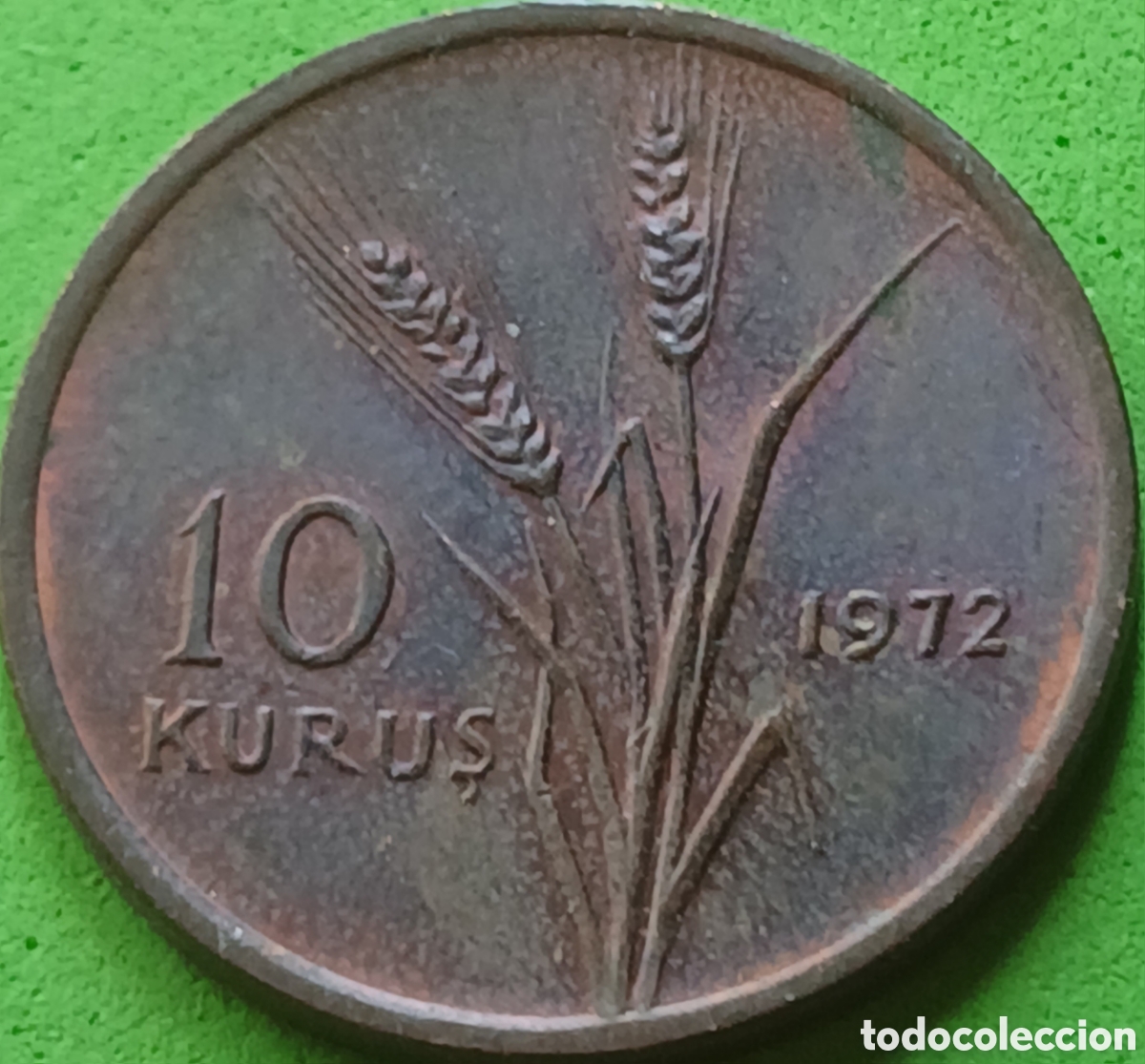 Monedas antiguas de Asia: Turqu&iacute;a 10 kurus 1972 km#891.2