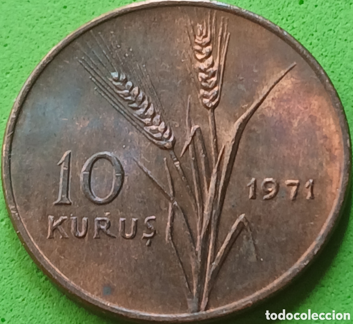 Monedas antiguas de Asia: Turqu&iacute;a 10 kurus 1971 km#891.2