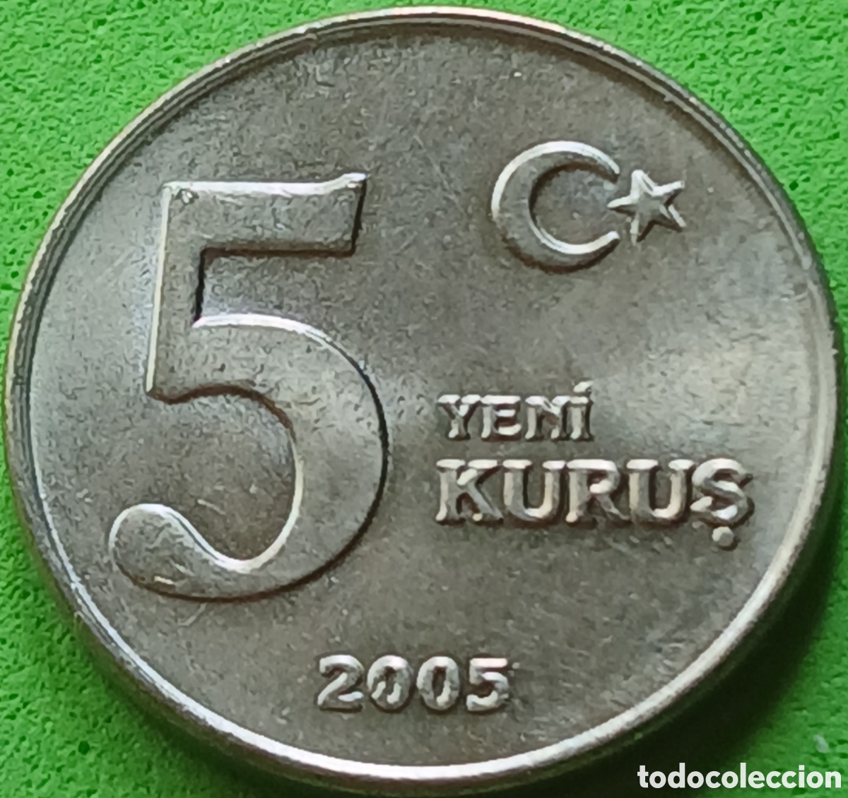Monedas antiguas de Asia: Turqu&iacute;a 5 nuevos kurus 2005 km#1165