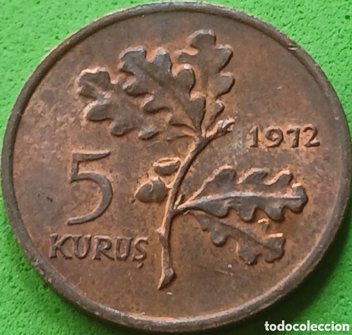 Monedas antiguas de Asia: Turqu&iacute;a 5 kurus 1972 km#890.2