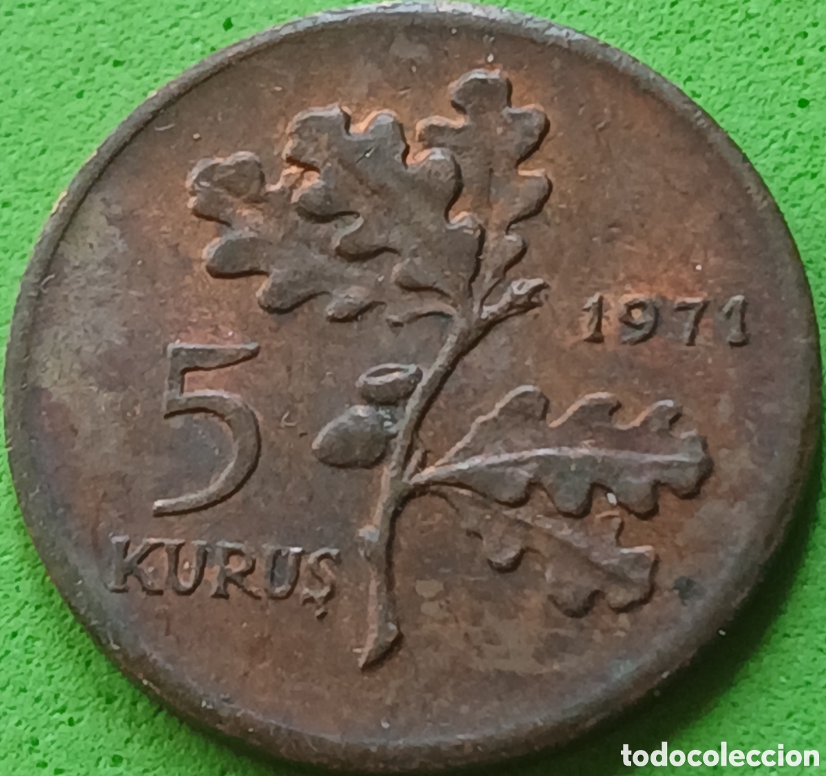 Monedas antiguas de Asia: Turqu&iacute;a 5 kurus 1971 km#890.2
