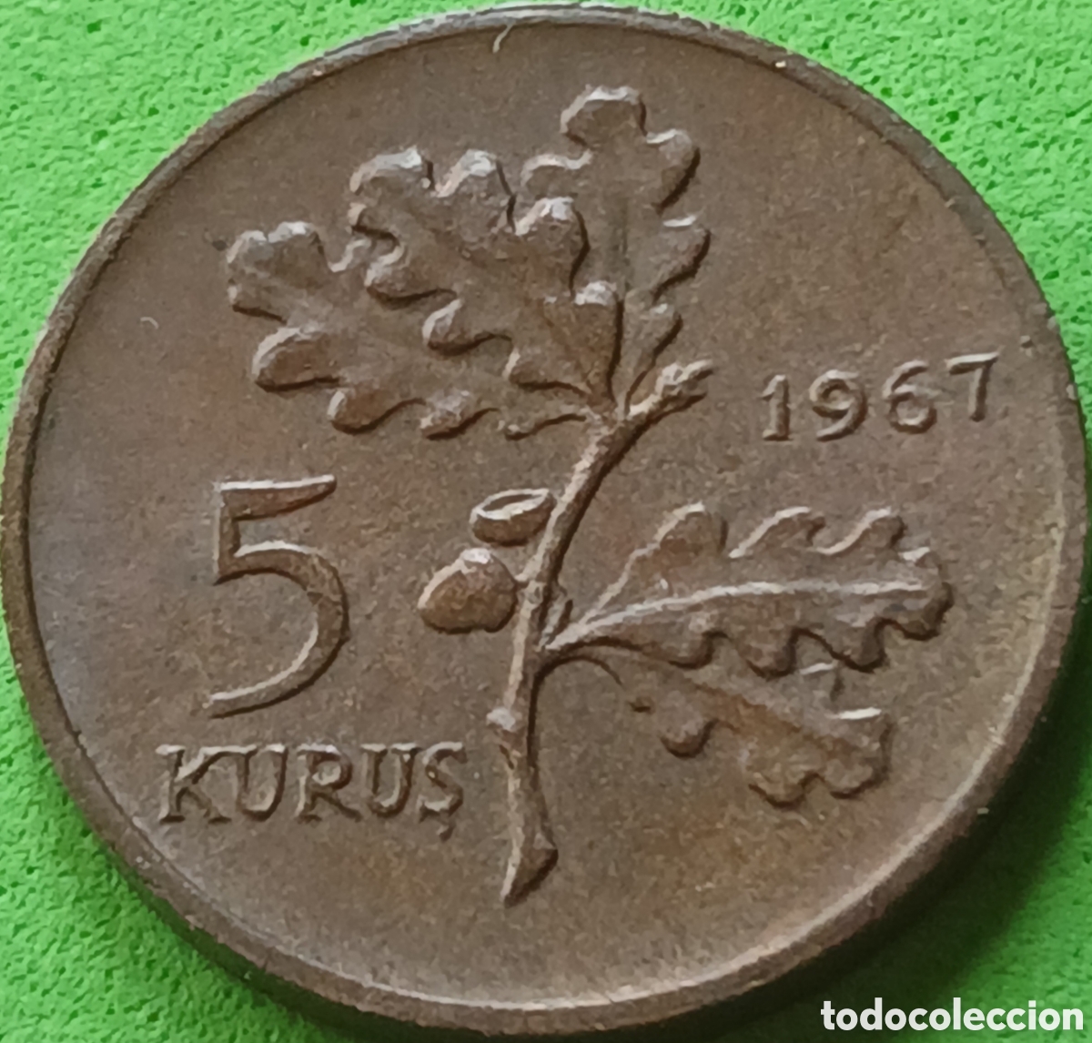 Monedas antiguas de Asia: Turqu&iacute;a 5 kurus 1967 km#890.1