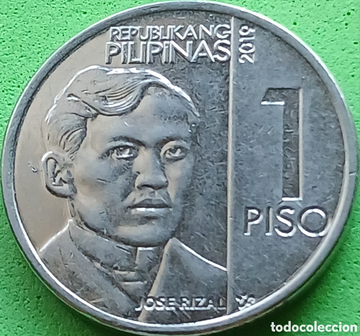 Monedas antiguas de Asia: Filipinas 1 piso 2019 km#300 marca de ceca cercana a &rdquo;JOSE RIZAL&rdquo;