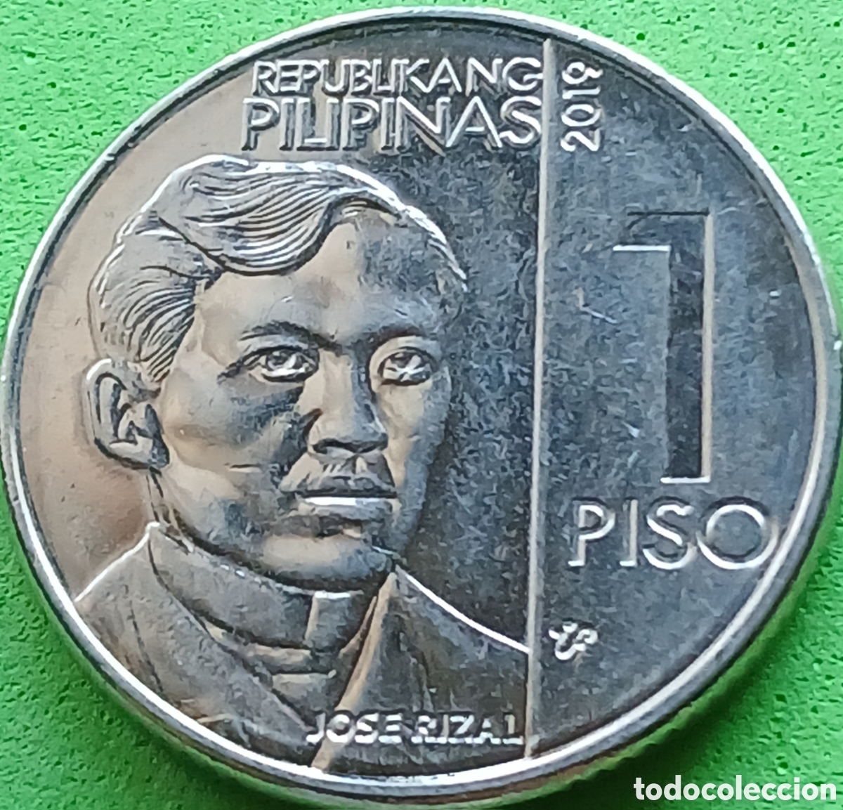 Monedas antiguas de Asia: Filipinas 1 piso 2019 km#300 marca de ceca de &rdquo;JOSE RIZAL&rdquo;