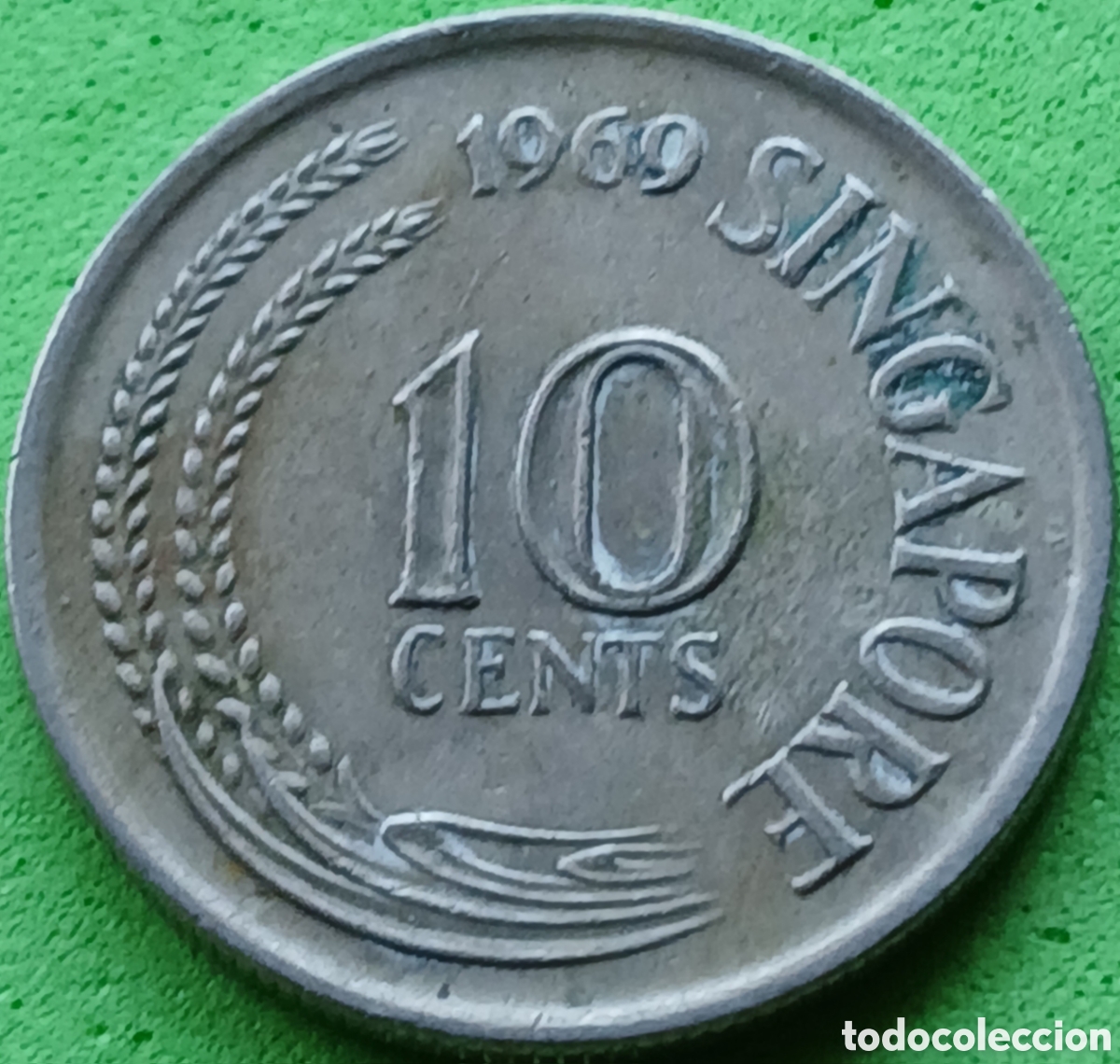 Monedas antiguas de Asia: Singapur 10 cents 1969 km#3
