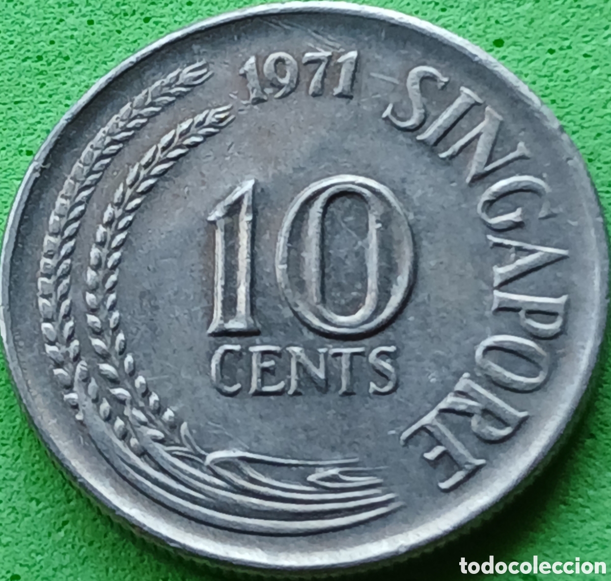 Monedas antiguas de Asia: Singapur 10 cents 1971 km#3