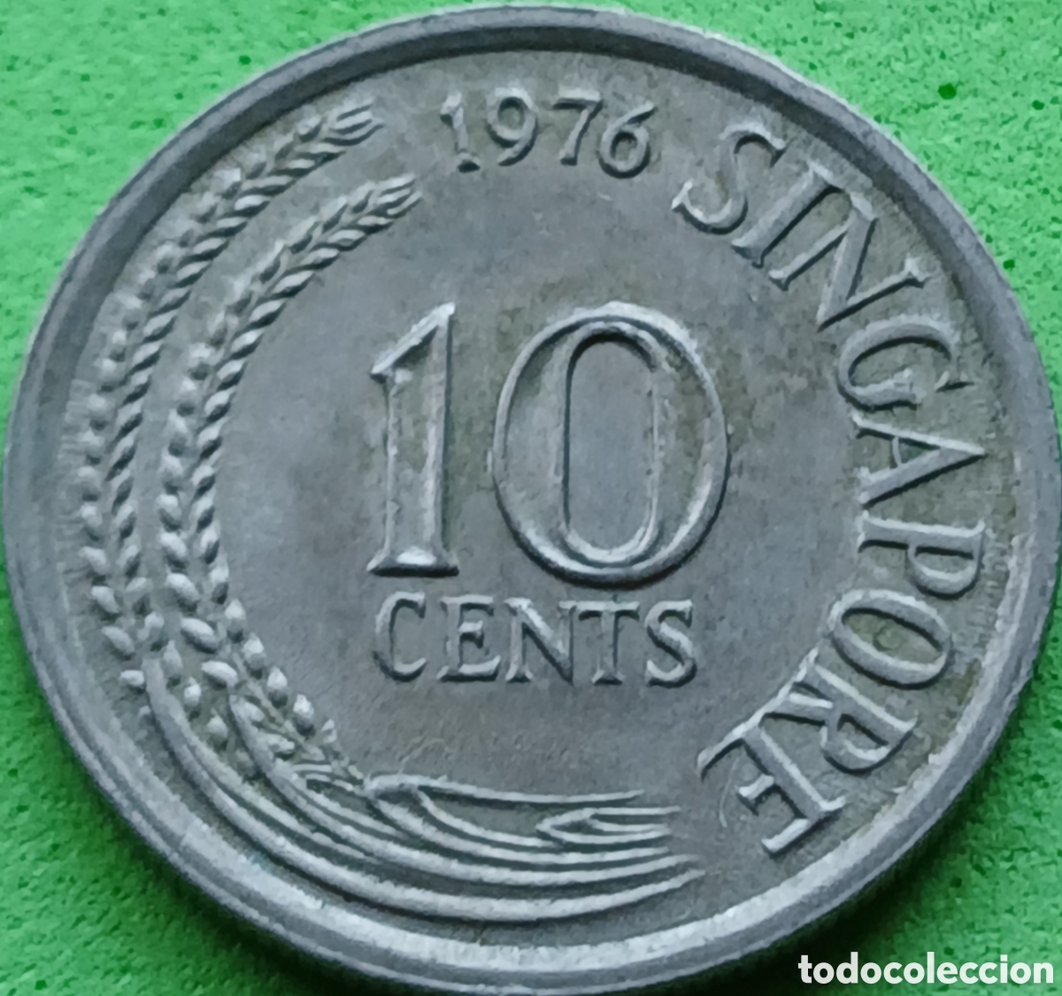 Monedas antiguas de Asia: Singapur 10 cents 1976 km#3 sin marca de ceca