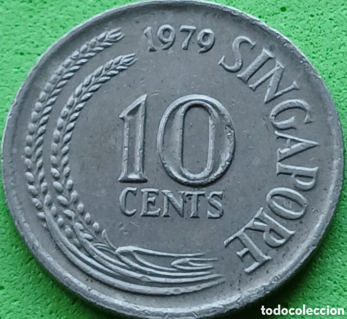 Monedas antiguas de Asia: Singapur 10 cents 1979 km#3 sin marca de ceca