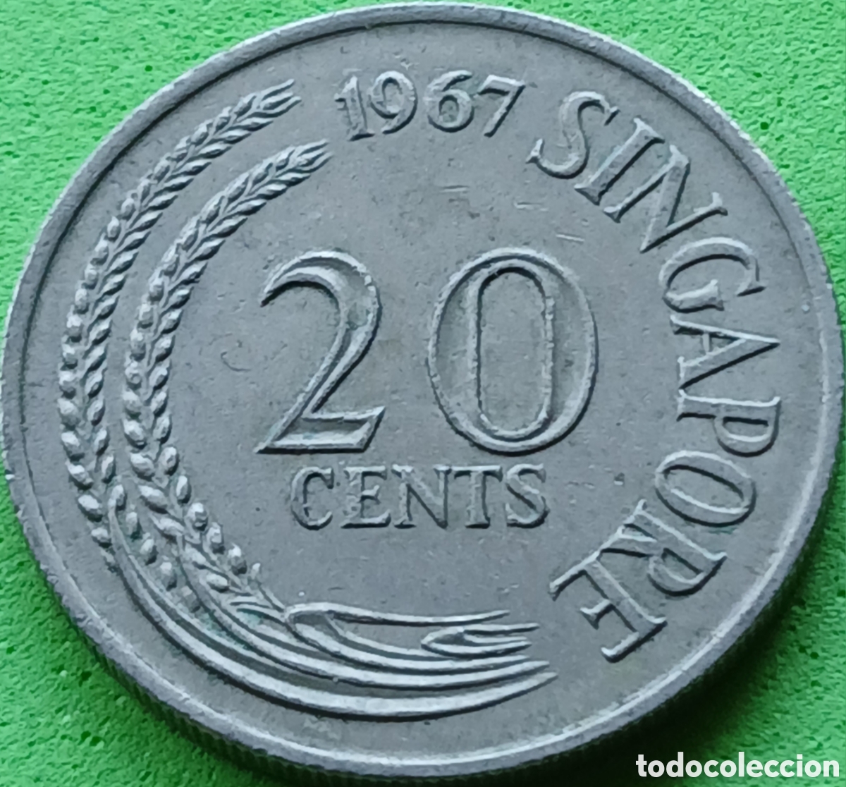 Monedas antiguas de Asia: Singapur 20 cents 1967 km#4