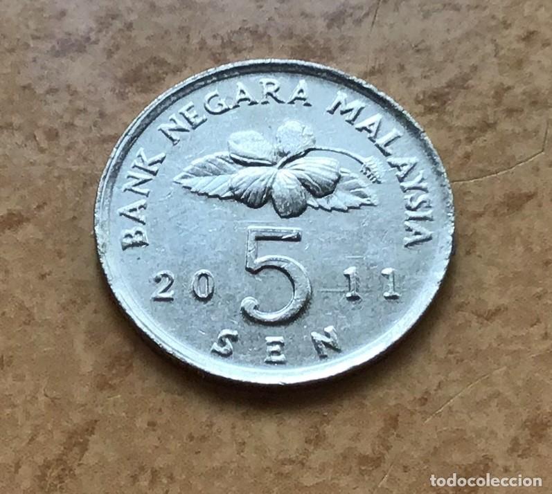 Monedas antiguas de Asia: 5 sen de Malasia. A&ntilde;o 2011