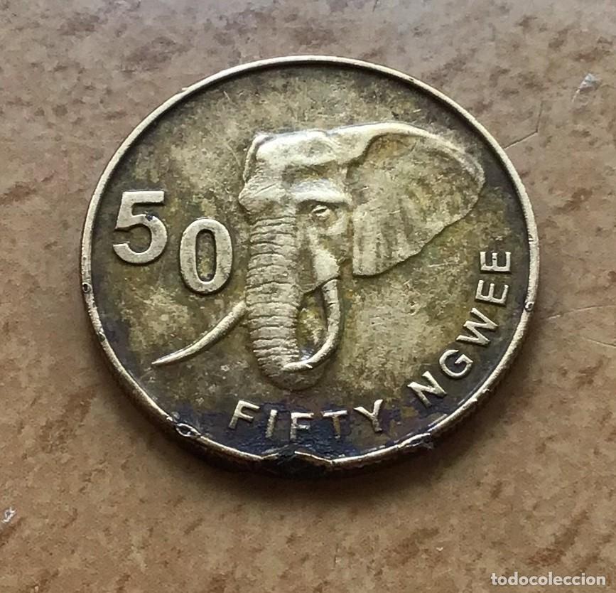 Monedas antiguas de Asia: 50 ngwee de Zambia. A&ntilde;o 2013